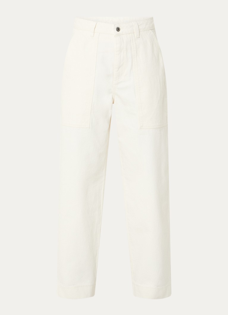 Soeur Dames Kurt high waist loose fit jeans met gekleurde wassing in de kleur Ivoor, maat: 38