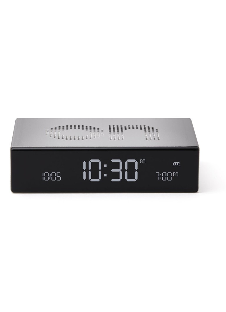 Lexon Flip Premium digitale wekker Zilver - Deal