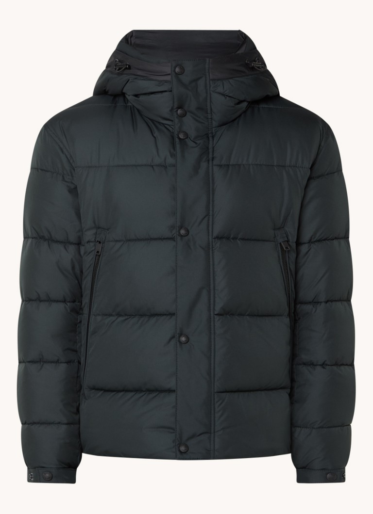 BOSS Heren Regular-fit puffer jack van waterafstotend materiaal in de kleur Antraciet
