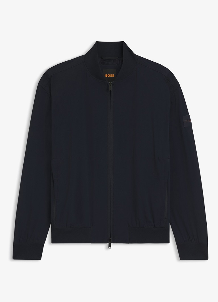 BOSS Heren Jack met steekzakken en logo in de kleur Blauw