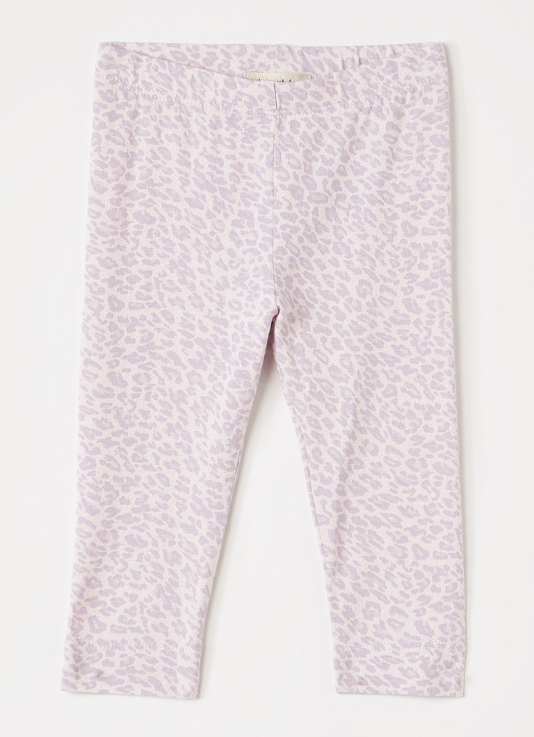 MarMar COPENHAGEN Meisjes Leo skinny fit legging met panterprint in de kleur Lila, maat: 3Y/98