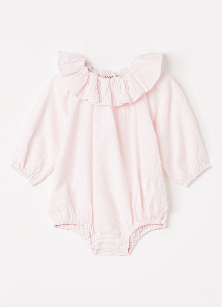 MarMar COPENHAGEN Meisjes Rosetta romper met structuur in de kleur Lichtroze, maat: 2Y/92