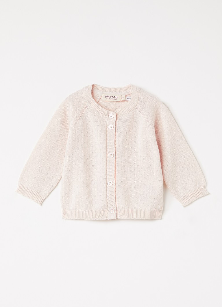 MarMar COPENHAGEN Meisjes Taki fijngebreid vest in de kleur Lichtroze, maat: 9M/74