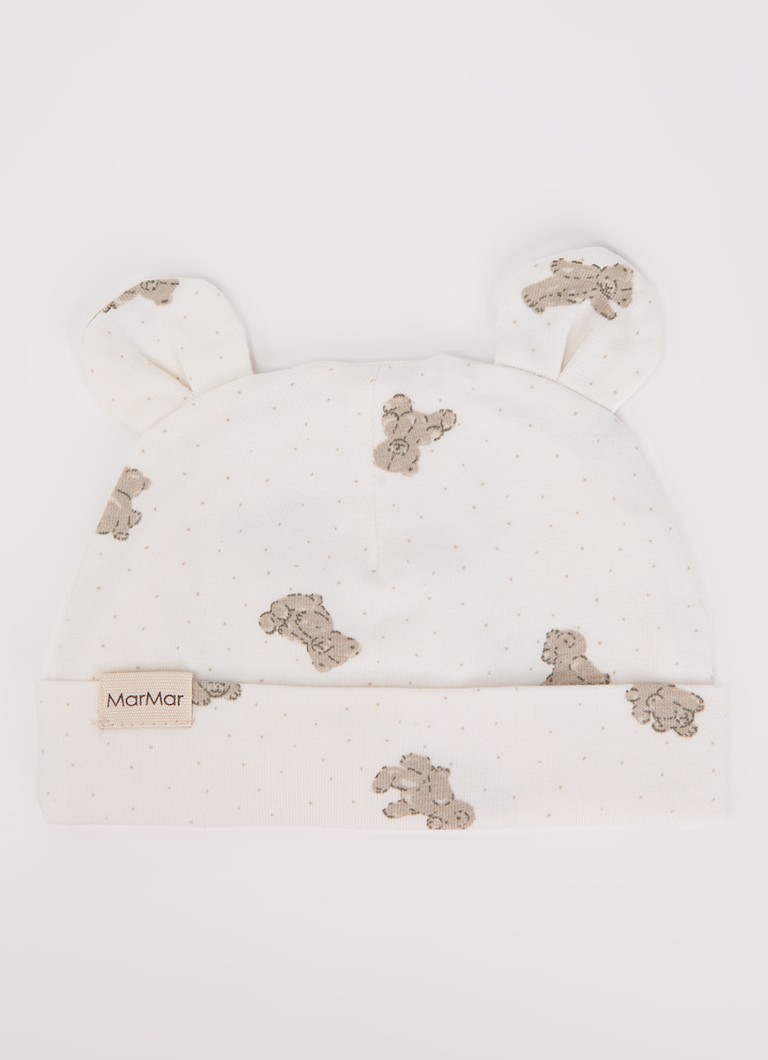 MarMar COPENHAGEN Meisjes Aiko Ear muts in katoenblend in de kleur Gebroken wit, maat: 50