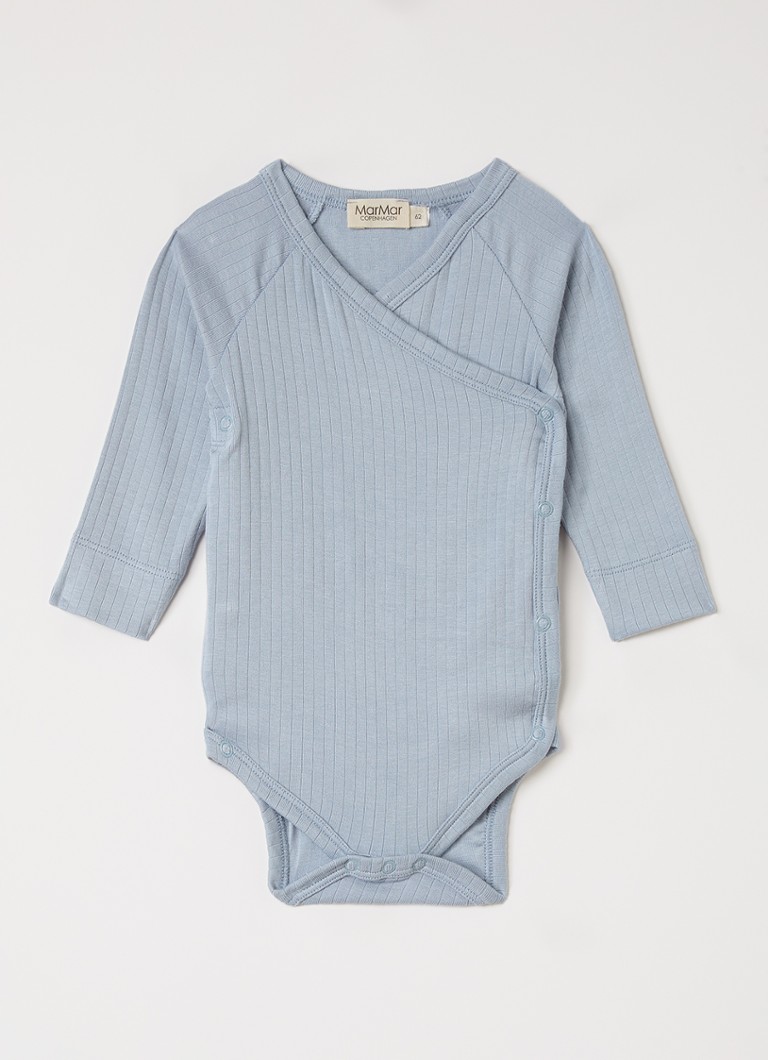MarMar COPENHAGEN Jongens Belito romper in de kleur Staalblauw, maat: 68