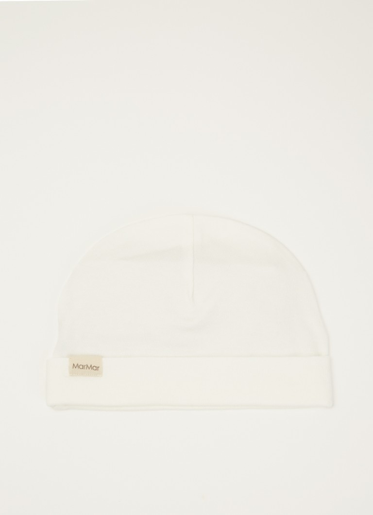 MarMar COPENHAGEN Jongens Aiko muts in katoenblend met logo in de kleur Gebroken wit, maat: 56