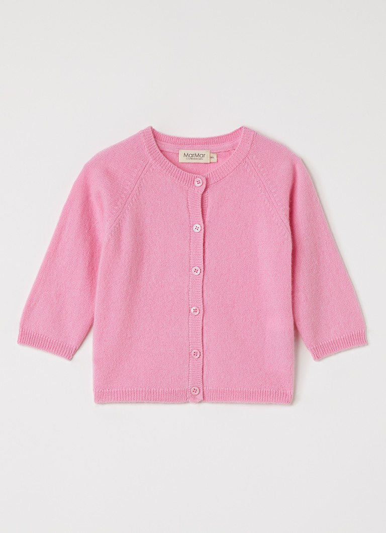 MarMar COPENHAGEN Meisjes Tamla fijngebreid vest kasjmier in de kleur Roze, maat: 4M/62