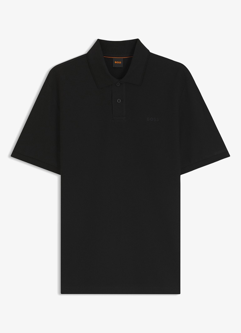 BOSS Heren Regular fit polo van katoen in de kleur Zwart
