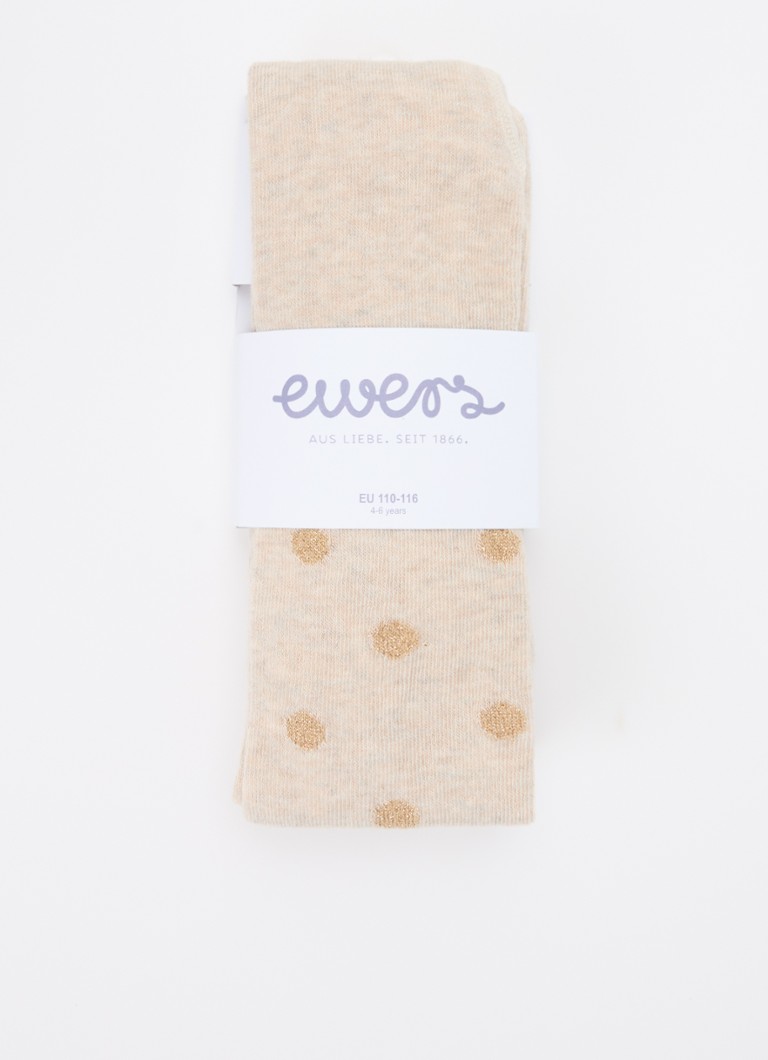 Ewers Meisjes Maillot met stippenprint en glitter in de kleur Beige, maat: 152