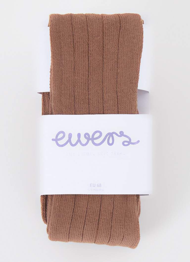 Ewers Meisjes Maillot met ribstructuur in de kleur Hazelnootbruin, maat: 152