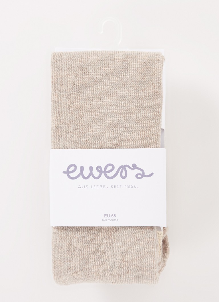 Ewers Fijnegebreide babymaillot in katoenblend in de kleur Donkerbeige, maat: 152