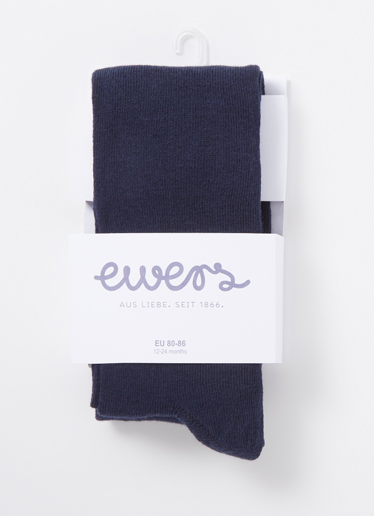 Ewers Fijnegebreide babymaillot in katoenblend in de kleur Donkerblauw, maat: 80