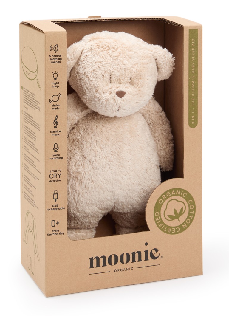 Moonie The Humming Friend Bear 2.0 muziekknuffel 28 cm in de kleur Bordeauxrood, maat: 28 CM