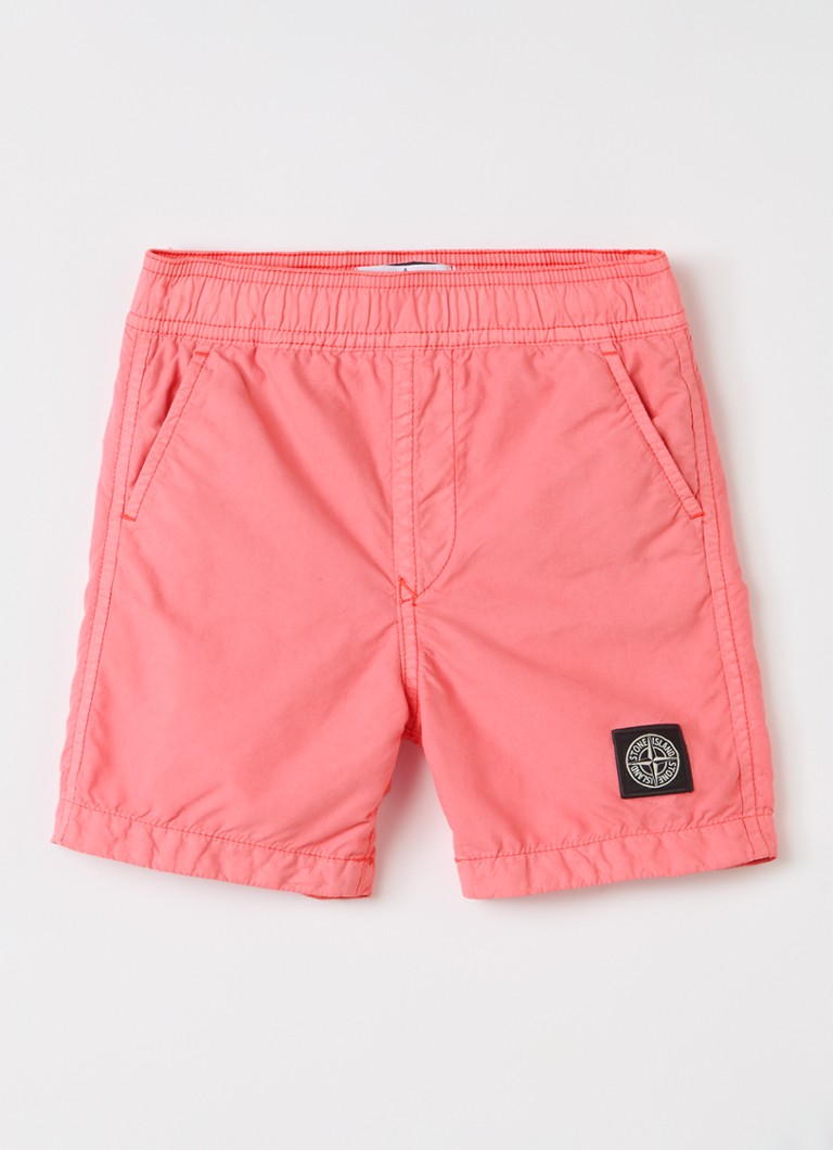 Stone Island Jongens B1000 zwemshorts met logo in de kleur Oudroze, maat: 98