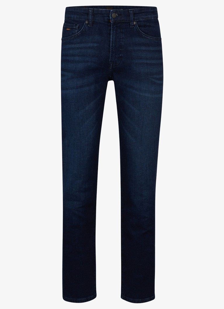 BOSS Heren Re.Maine straight leg jeans met donkere wassing in de kleur Indigo