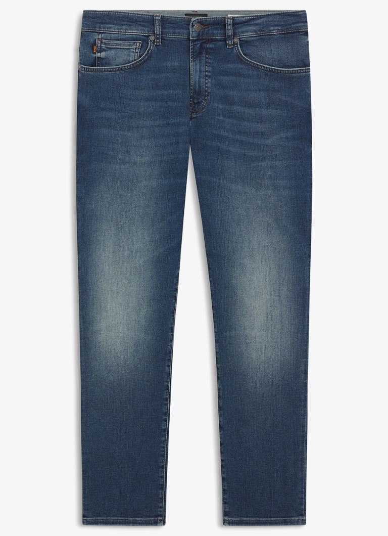 BOSS Heren Re.Maine straight leg jeans met medium wassing in de kleur Indigo