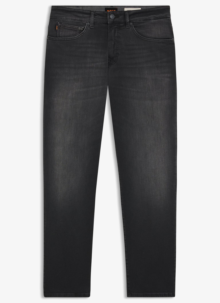 BOSS Heren Re.Maine straight leg jeans met gekleurde wassing in de kleur Zwart