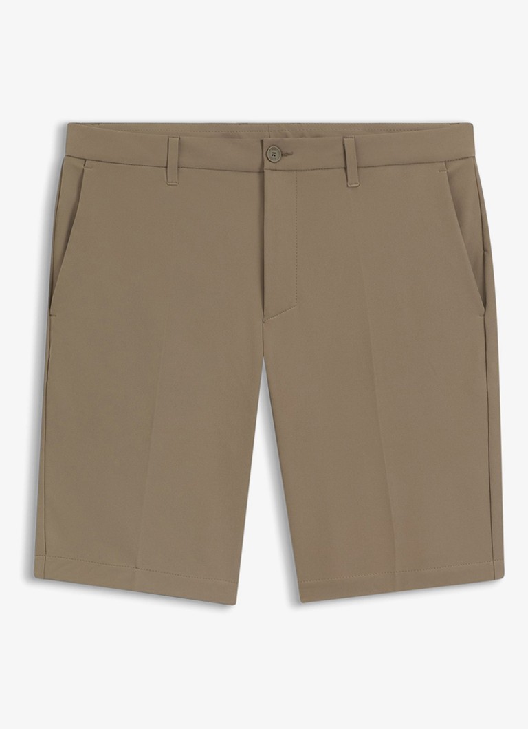 BOSS Heren Commuter loose fit korte broek met steekzakken in de kleur Donkerbeige