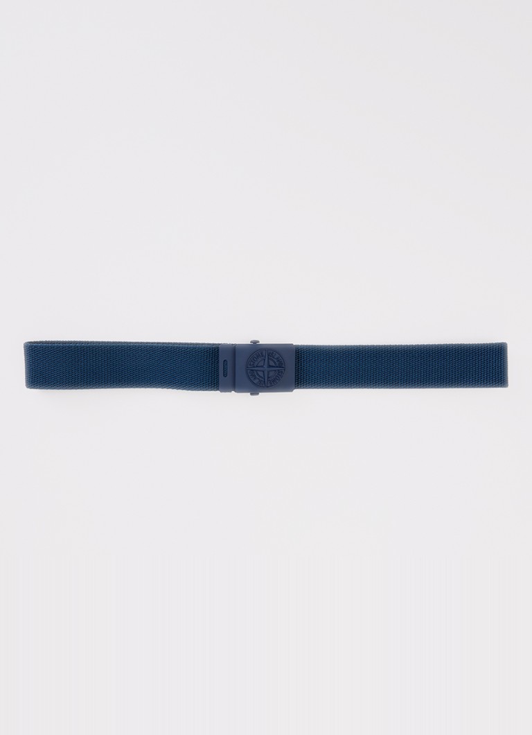 Stone Island Jongens 00001 riem met logo in de kleur Donkerblauw, maat: 2 = 128