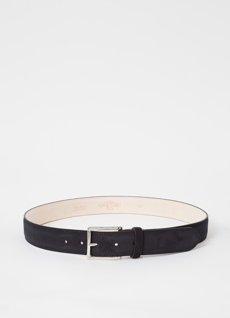 Giorgio Heren Riem van leer in de kleur Donkerblauw, maat: 110