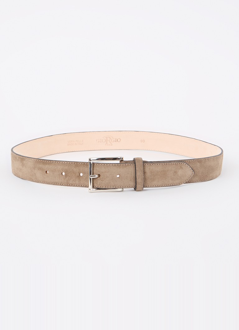 Giorgio Heren Riem van suède in de kleur Zand, maat: 90