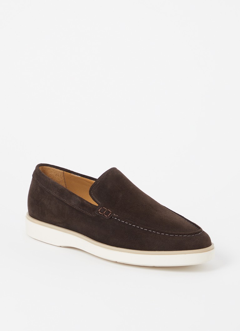Giorgio Heren Loafer van suéde in de kleur Donkerbruin, maat: 46