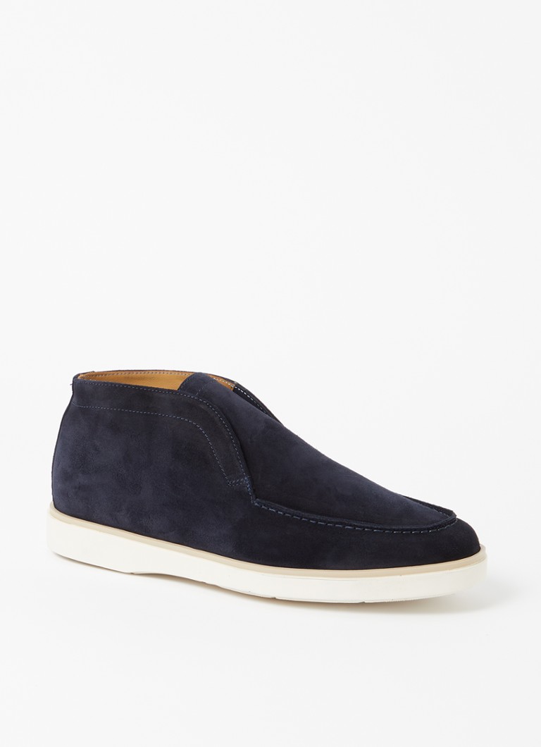 Giorgio Heren Slip-on van suéde in de kleur Donkerblauw, maat: 46