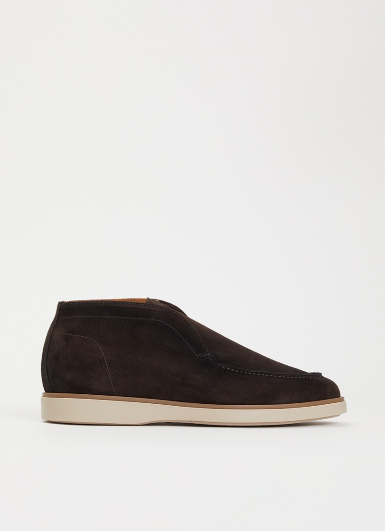 Giorgio Heren Slip-on van suède in de kleur Donkerbruin, maat: 42
