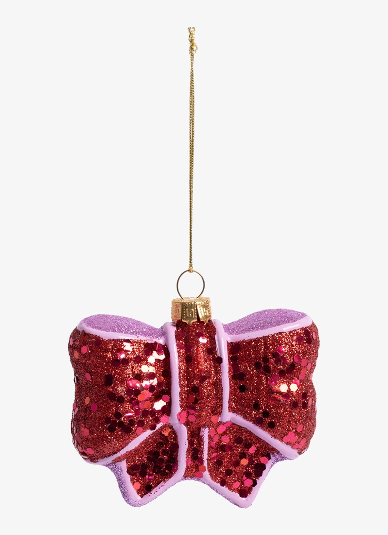 &Klevering Strikje kersthanger 8 cm Rood - Deal