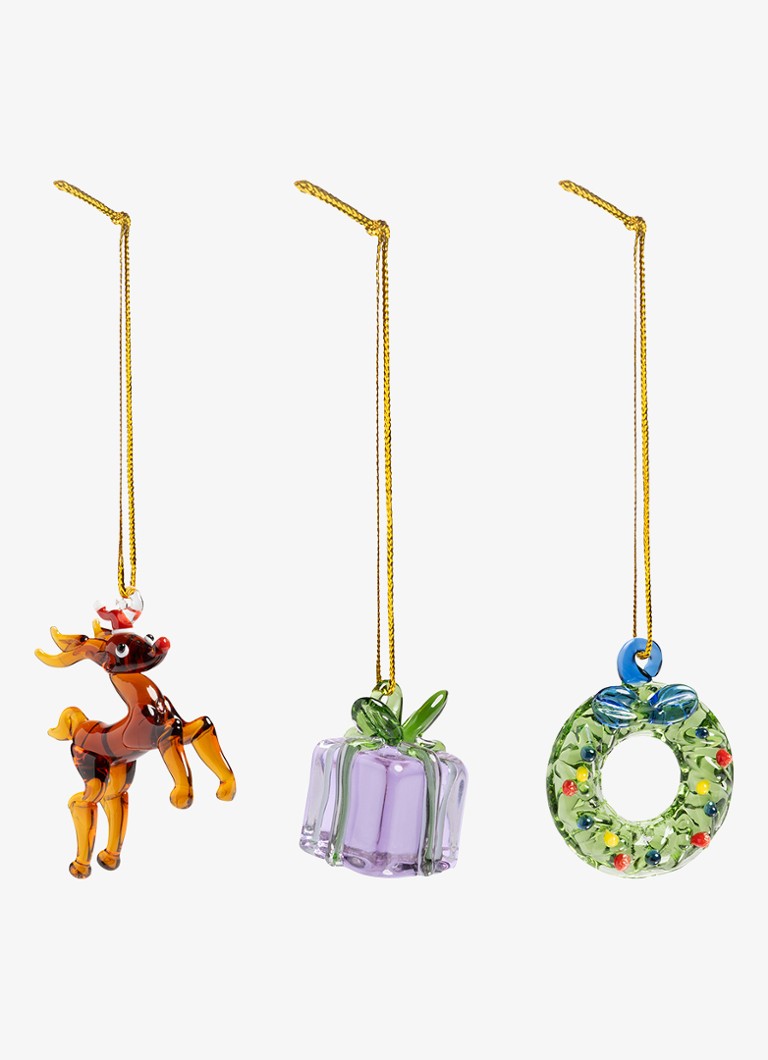 &Klevering Merry kersthanger 4 cm set van 3 Groen - Deal