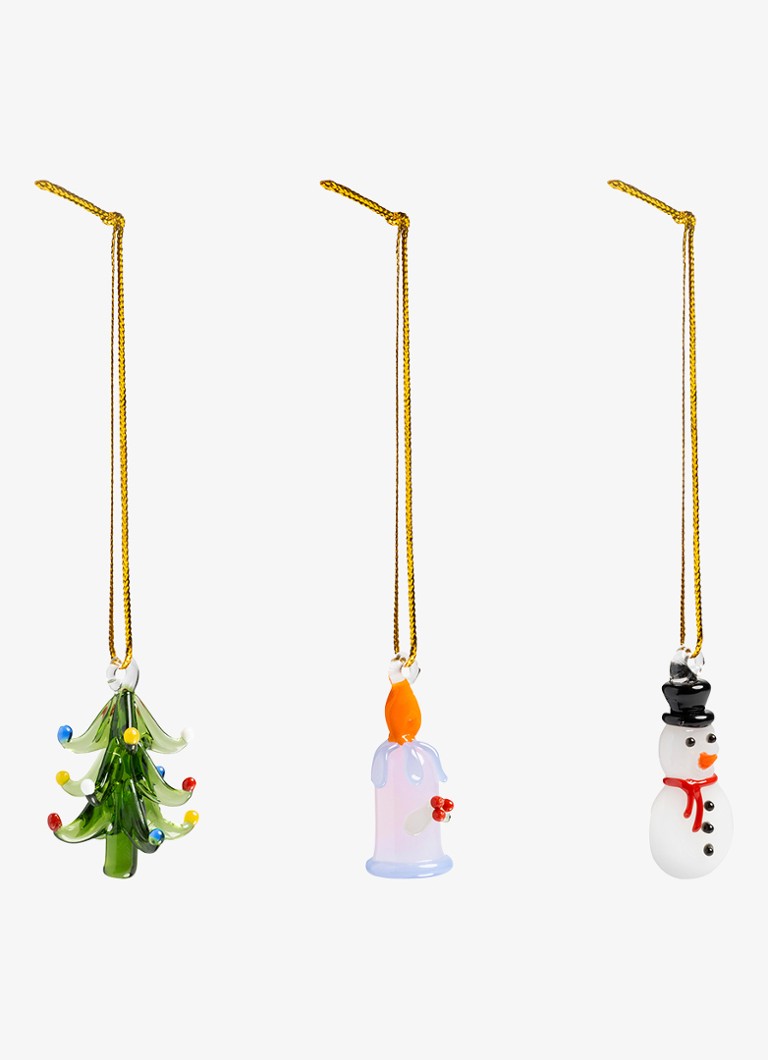 &Klevering Merry #2 kersthanger 4 cm set van 3 Multicolor - Deal