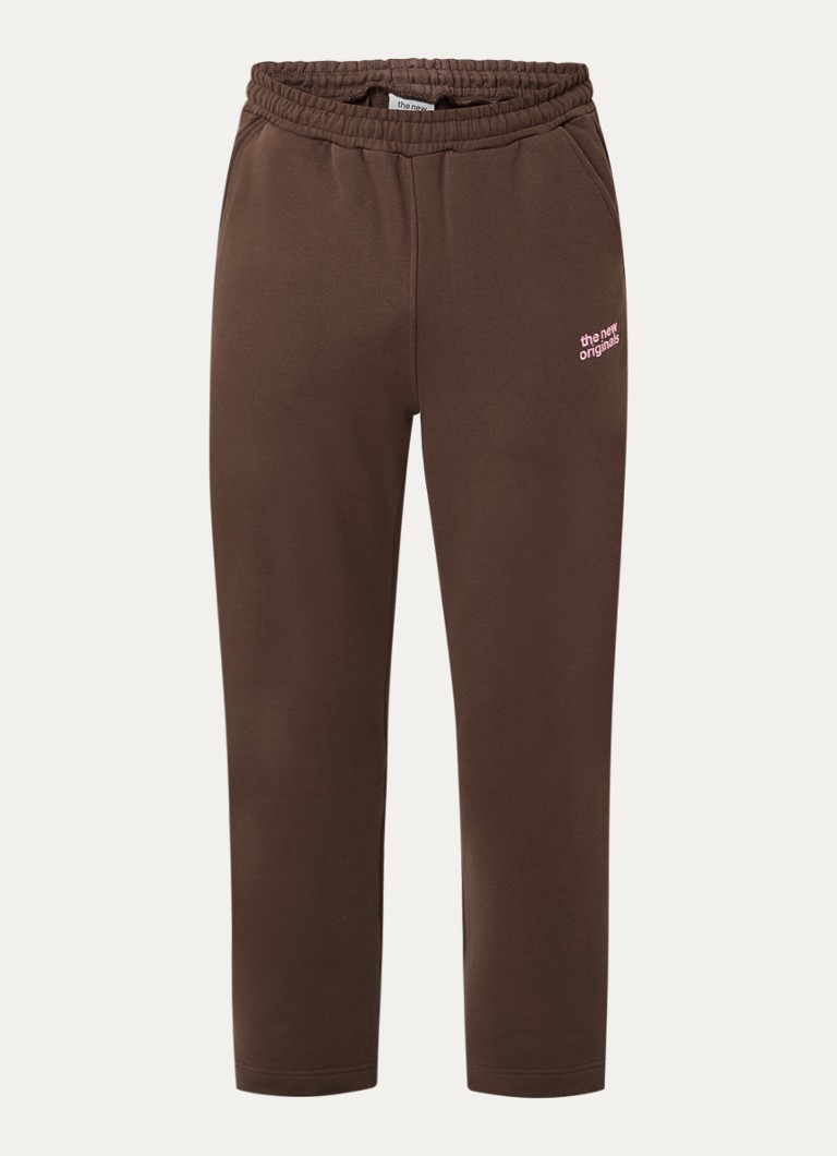 The New Originals Heren Straight fit joggingbroek met steekzakken in de kleur Donkerbruin, maat: L