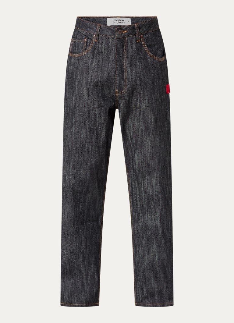 The New Originals Heren 9-dots loose fit jeans met donkere wassing in de kleur Indigo, maat: S