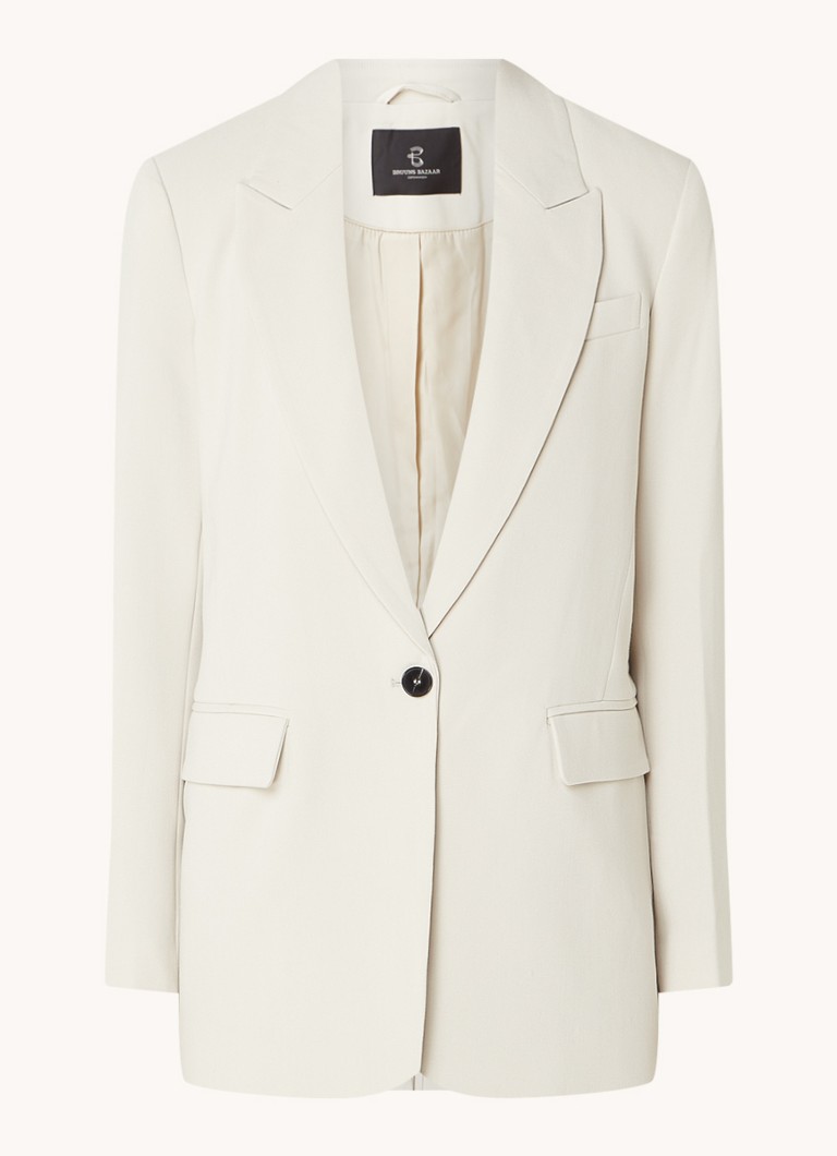 Bruuns Bazaar Dames Frida blazer met klepzakken in de kleur Gebroken wit