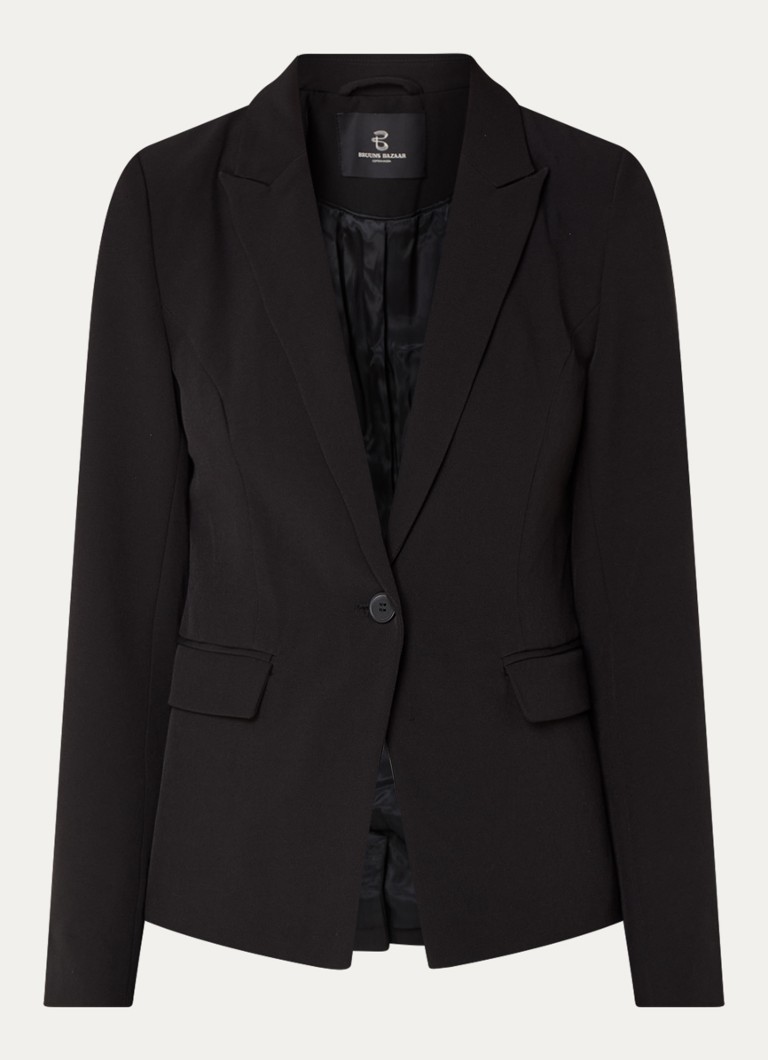 Bruuns Bazaar Dames Alberte blazer met klepzakken in de kleur Zwart