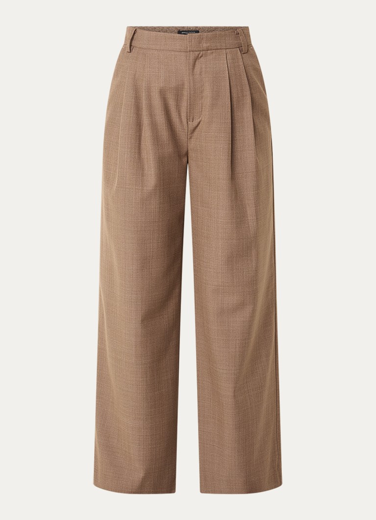 Bruuns Bazaar Dames Vala high waist wide fit pantalon met steekzakken in de kleur Bruin