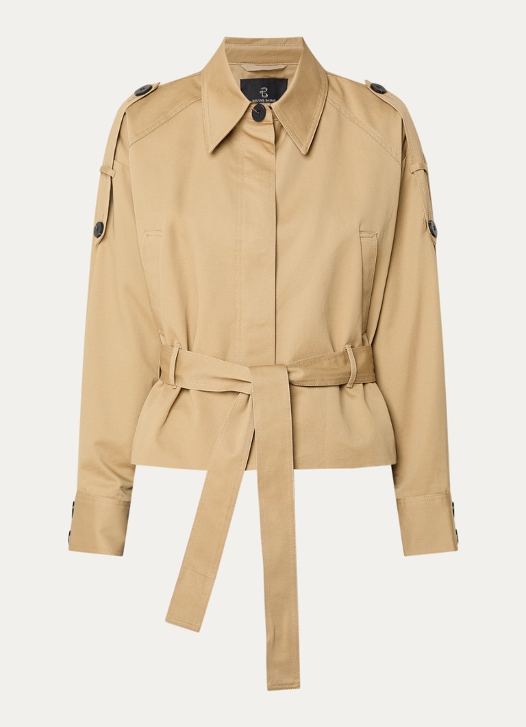 Bruuns Bazaar Dames Tilia trenchcoat met steekzakken in de kleur Camel