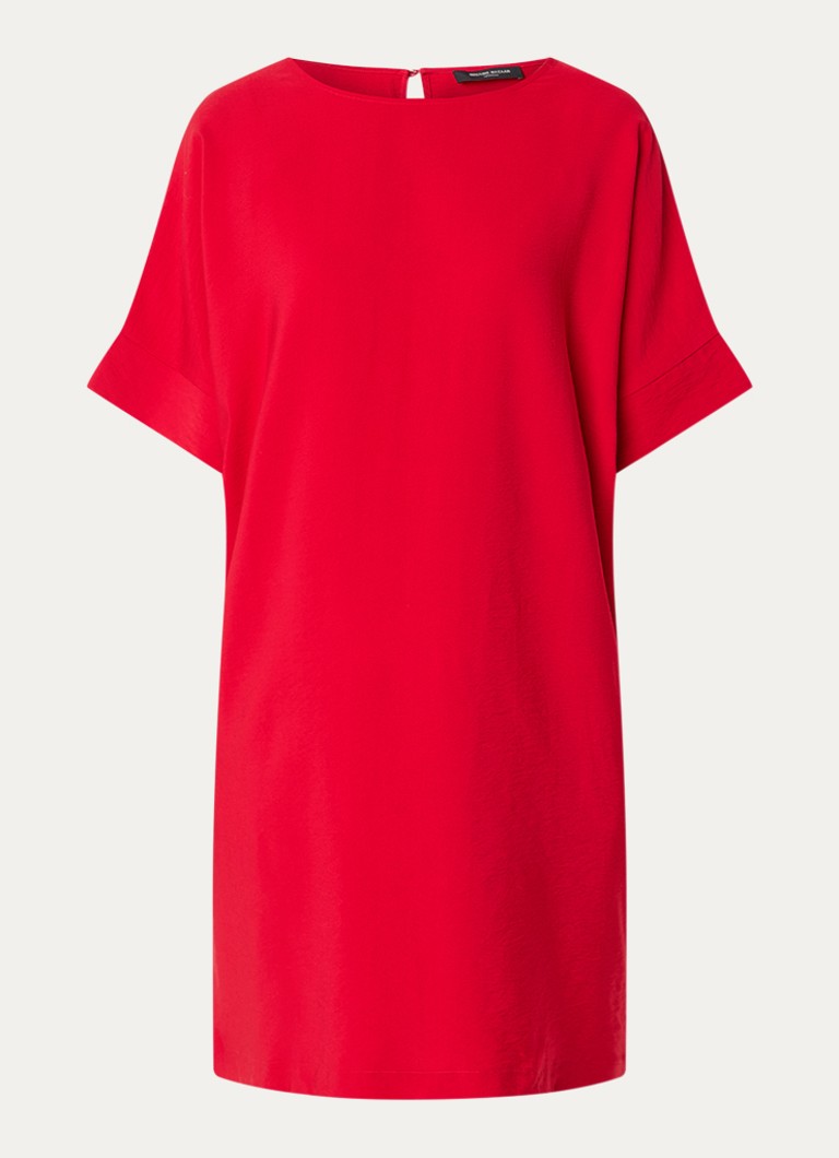 Bruuns Bazaar Dames Gigi midi jurk met vlindermouw in de kleur Rood
