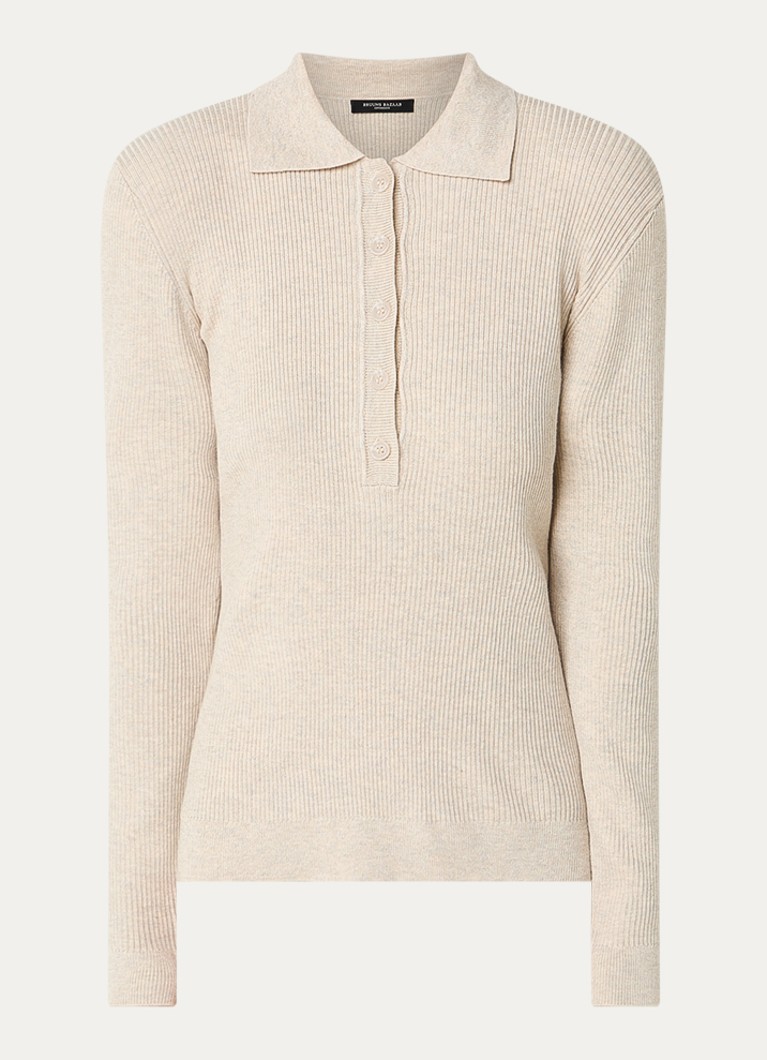 Bruuns Bazaar Dames Top met knoopsluiting in de kleur Beige