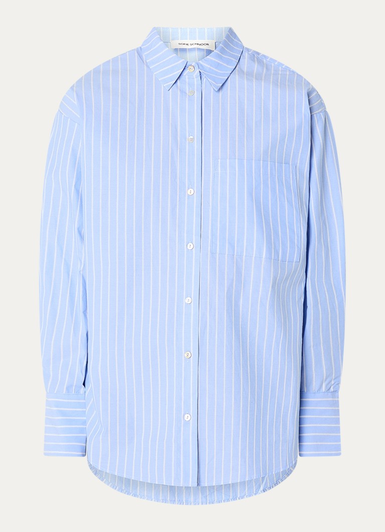 Sofie Schnoor Dames Blouse met borstzak in de kleur Blauw