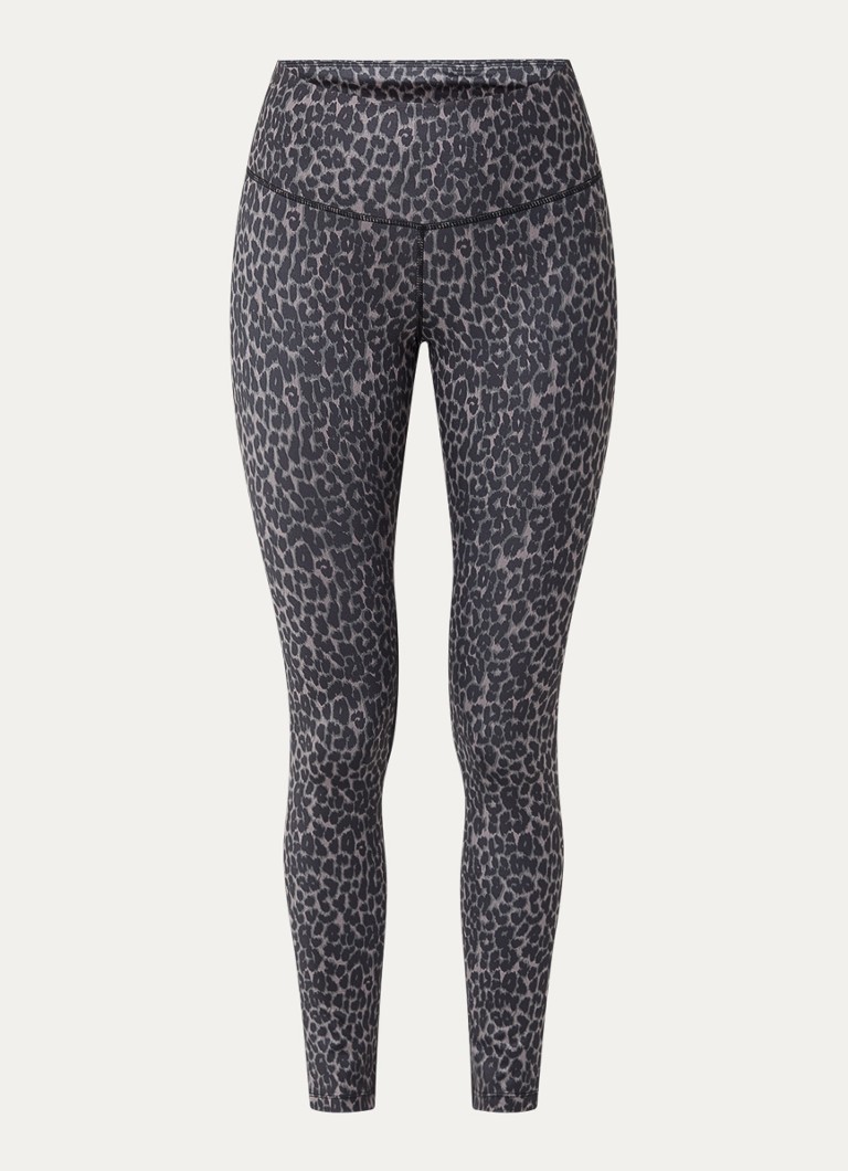 Sofie Schnoor Dames High waist trainingslegging met panterprint in de kleur Antraciet