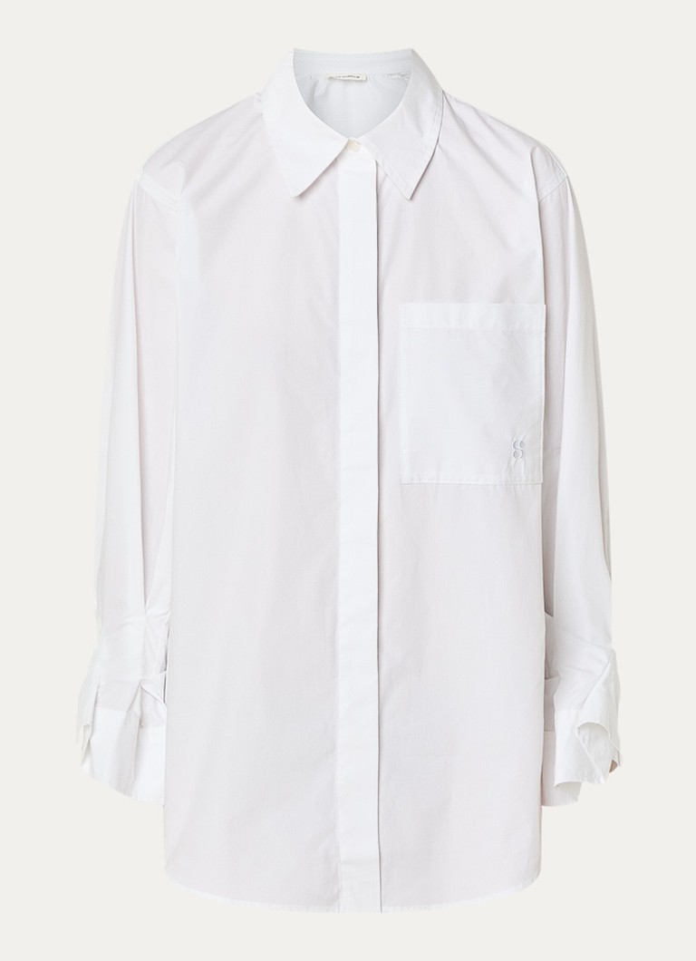 Sofie Schnoor Dames Abby blouse met borstzak in de kleur Gebroken wit