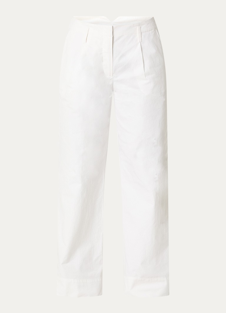 Sofie Schnoor Dames Athenasw mid waist straight fit pantalon in de kleur Wit