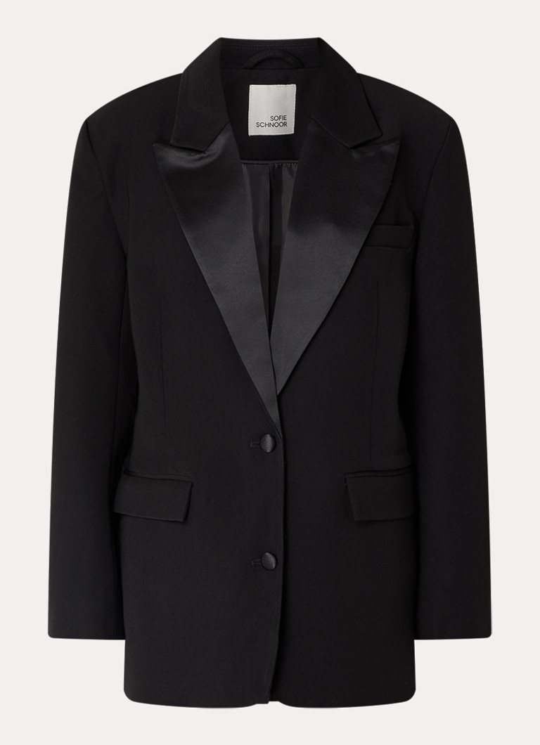 Sofie Schnoor Dames Lovelle blazer met klepzakken in de kleur Zwart