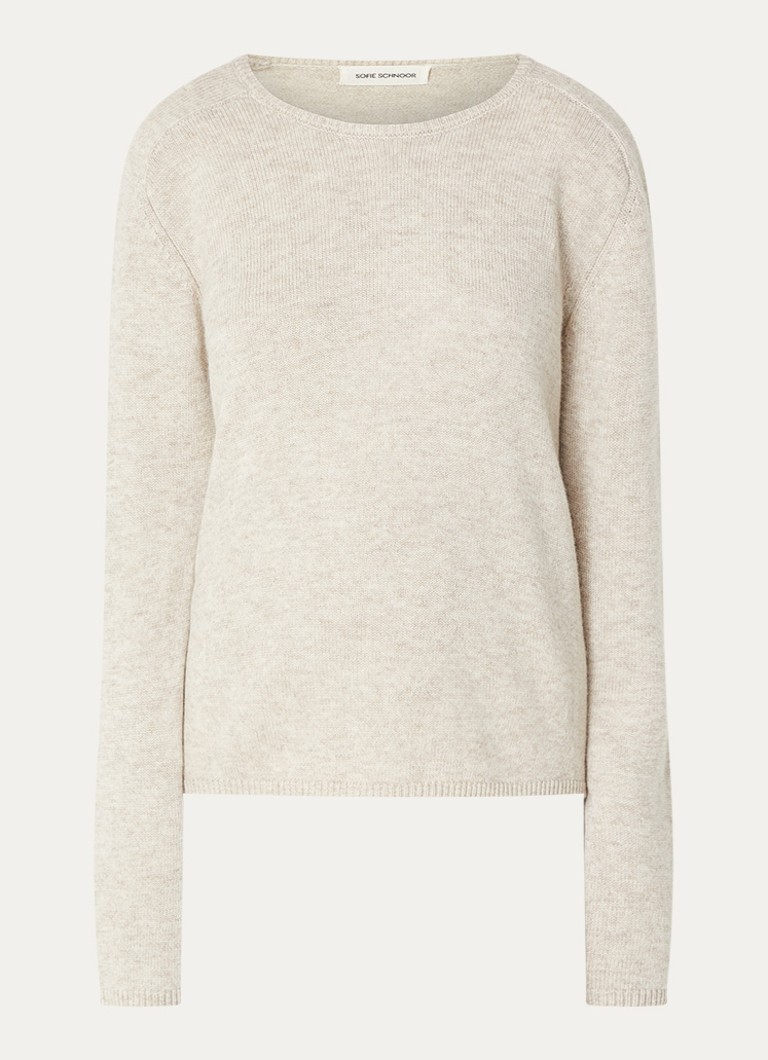 Sofie Schnoor Dames Saya fijngebreide pullover met gemêleerd dessin in de kleur Beige