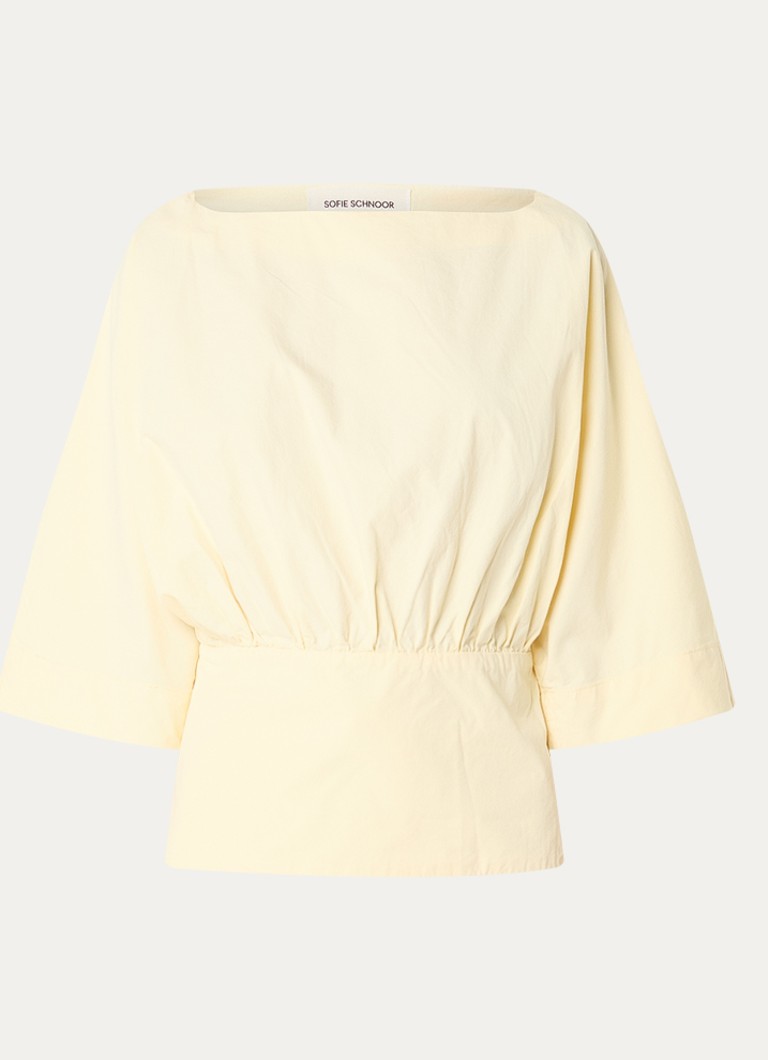 Sofie Schnoor Dames Mikka tuniek met boothals en vleermuismouw in de kleur Geel