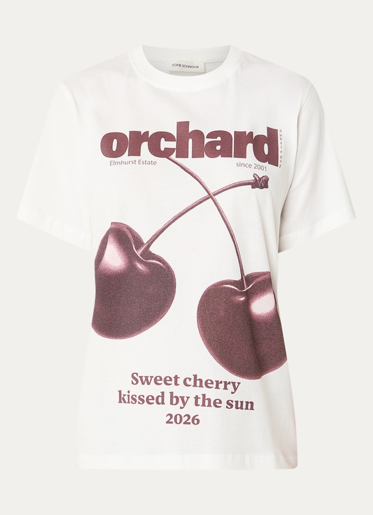 Sofie Schnoor Dames Zena T-shirt met print in de kleur Wit