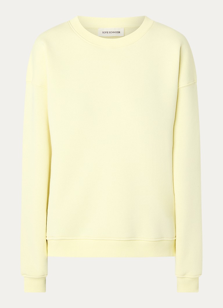 Sofie Schnoor Dames Emi sweater met backprint in de kleur Lichtgeel