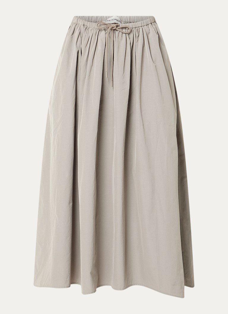 Sofie Schnoor Dames Juneau maxi A-lijn rok in de kleur Olijfgroen