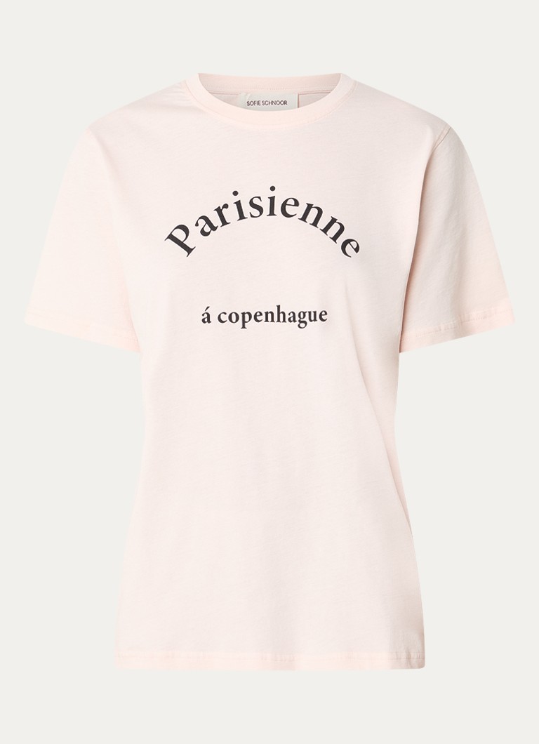 Sofie Schnoor Dames Zena T-shirt met print in de kleur Zalmroze